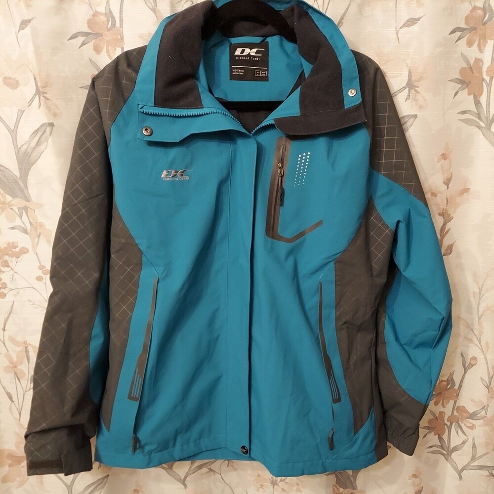 Diamond Candy  Womens Large  Colorblock Wind-Proof Jacket Coat NEW